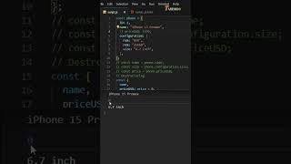 [JS - Short #1] - Object Destructuring ES6