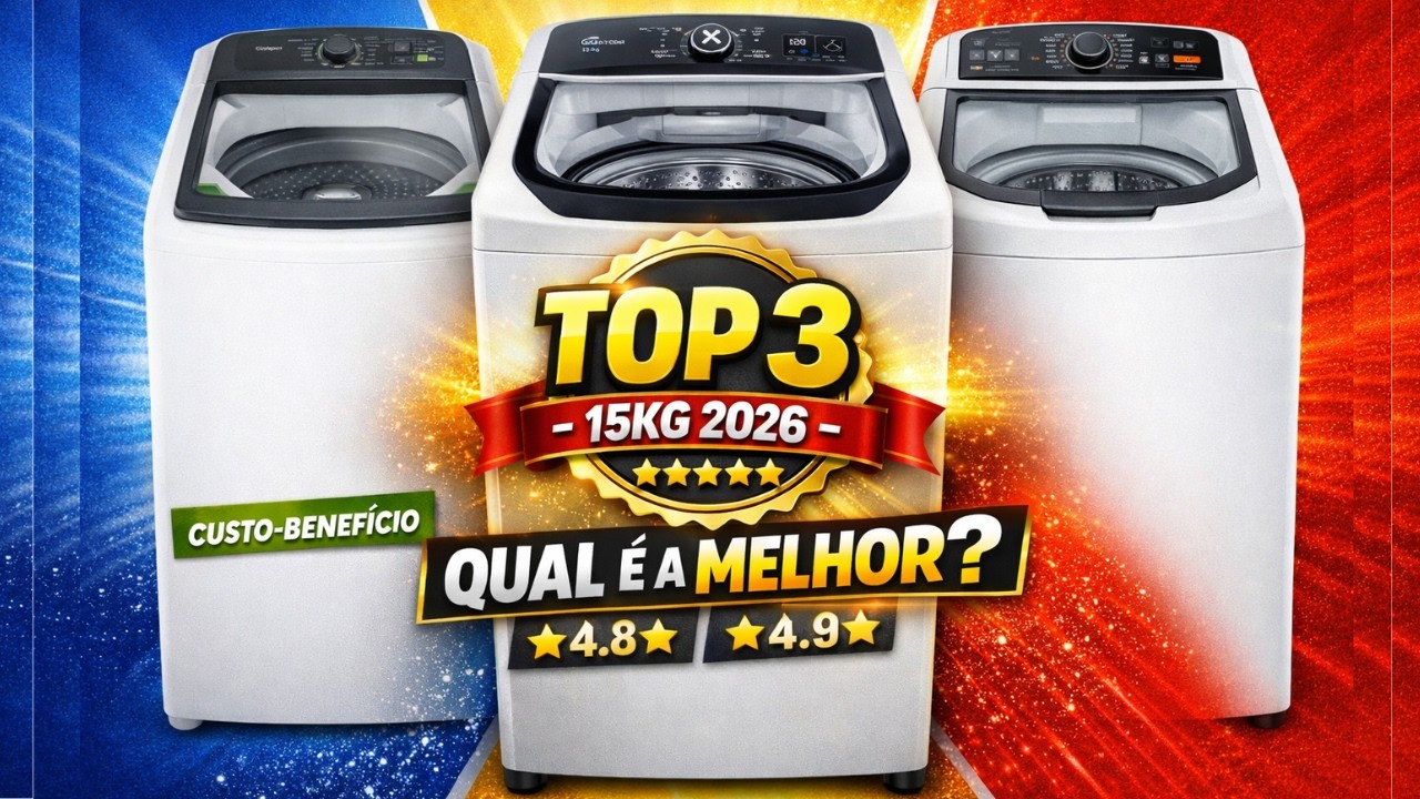✅Qual a Melhor Máquina de Lavar 15kg em 2026? Descubra Agora!