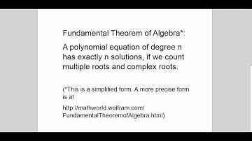 Fundmental Theorem of Algebra