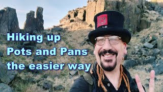 Hiking up pots n pans hill the easier route