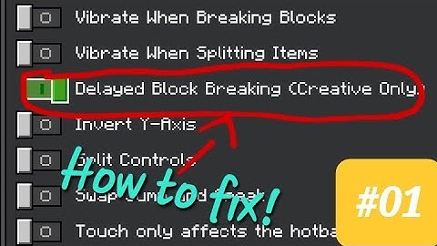 How to fix "Delayed Block Breaking (Creative Only)" in MCPE 1.21 (+1.20) | Minecraft HELP  #mcpe