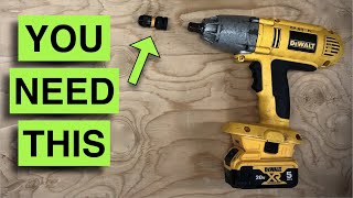 DON'T BURN OUT YOUR SMALL DRILL! Use the Dewalt 1/2'' to 1/4'' Impact Adapter