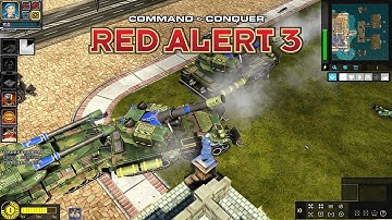 Red Alert 3 General 2 MOD APA NUKE General 2v4 Gameplay | The Power of NUKE!