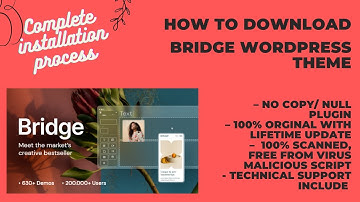 Bridge WordPress Theme Download with License Key enabled and Lifetime update cheap price