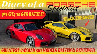 Cayman 981 GT4 Manual vs GTS PDK Mid Engined Battle! PCCB & Steel PSE Ep.66 Diary Porsche Specialist