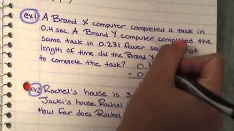 Math 102: Subtracting Decimal Numbers using Zeros