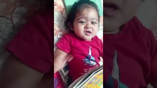 11 month baby reading newspaper #shararati #cute