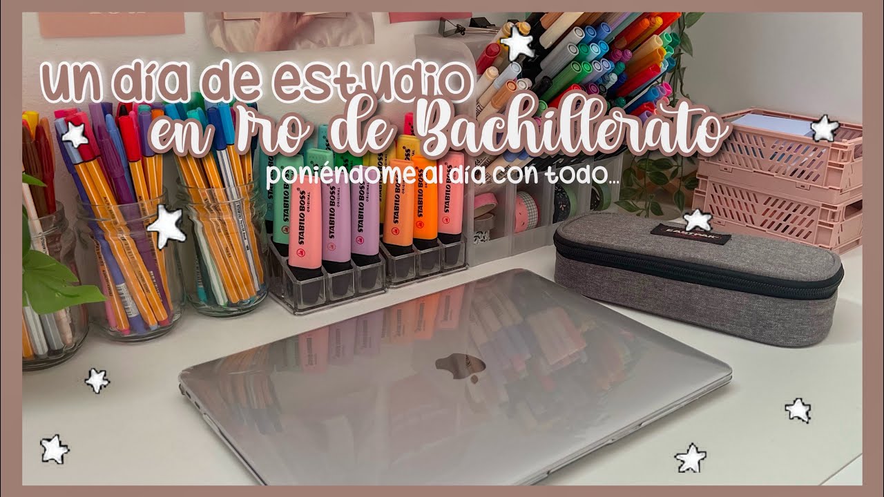 un DÍA CONMIGO en 1ro de BACHILLERATO 🫶🏼 poniéndome al día, organización, estudio...