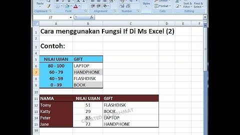 Excel 2007 tutorial | Cara menggunakan if function excel (2)