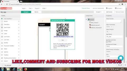 How to Generate QR Bar Code in Thunkable for Andriod APP
