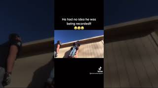 He’s ripping down the new soffit!! 🤣😂🤣 #construction #jokes #destroy #constructionlife #viral