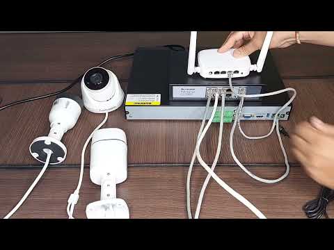 Complete IP Camera & POE Switch wiring Connection with NVR &