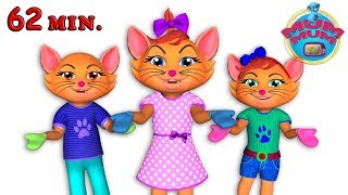 Three Little Kittens Lost Their Mittens & more English Nursery Rhymes Songs | Wheels on the bus