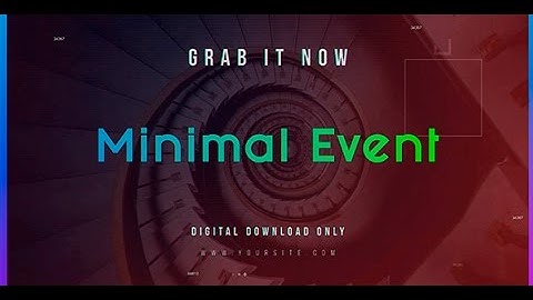 Minimal Event | After Effects Template | Video Displays