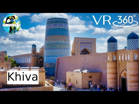 Khiva, Uzbekistan in 360° VR: Virtually Tour Silk Road Khorezm Golden Fortresses | VR Travel Video