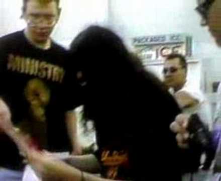 Ramones Joey Ramone signs autographs in Michigan 1993
