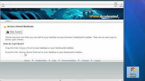 How to setup desktop shortcuts for cPanel