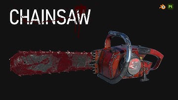 CHAINSAW -  Speed Modeling | High poly | Blender and Substance Painter