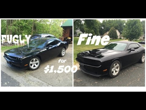 Dodge Challenger Mods -Rhino Liner ( Like Line x ), Phantom Grill, Amerihood