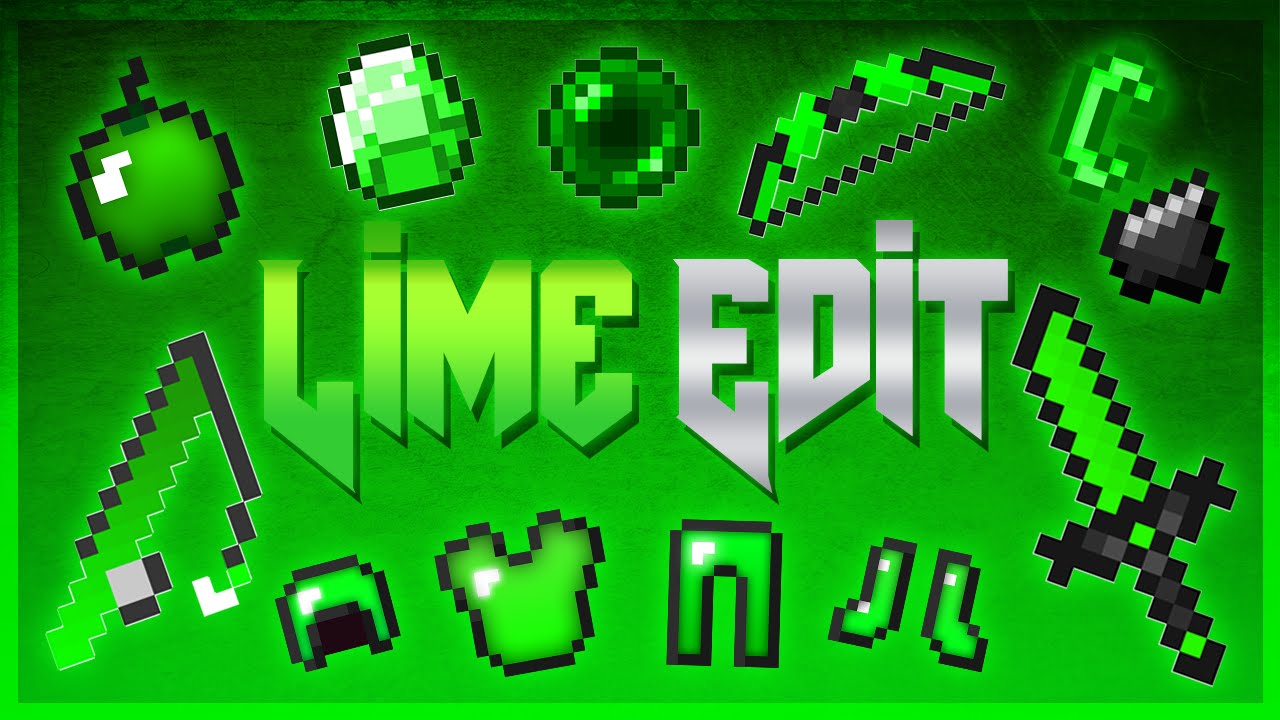 Minecraft: Lime Default Edit PvP Resource Pack [1.7 