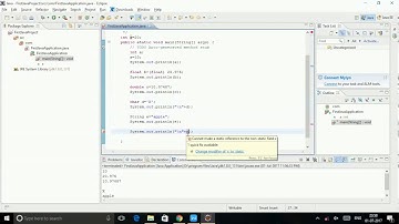 Java programming in eclipse with Variables Declaration and initialization
