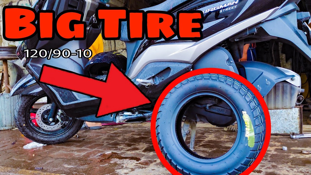Suzuki burgman street/ Tire upgrade Big tires YouTube