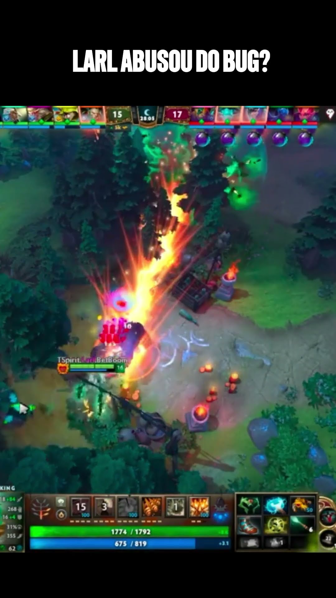 Larl da Spirit também usando o bug!