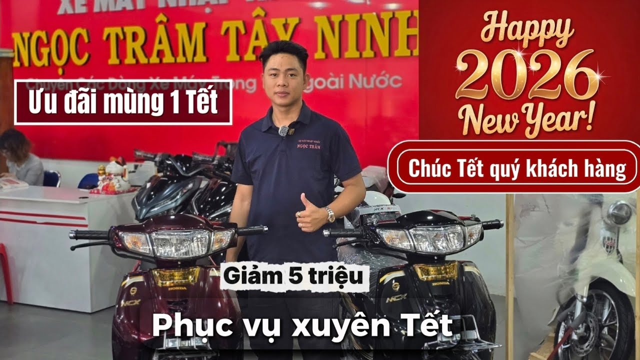 Chúc Tết Mùng 1 - Xe máy Ngọc Trâm phục vụ xuyên Tết, ưu đãi cho Dream 125 2026 chốt ngay trong Tết