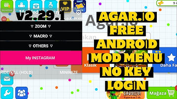 AGAR.İO MOBİLE ANDROİD MOD MENU V2.30.8 NO KEY LOGİN!