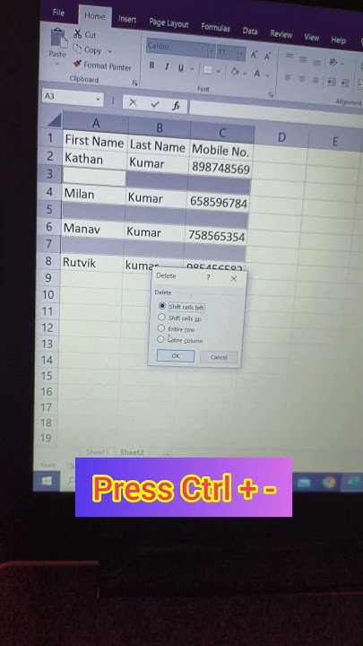how to remove extra Row in excel 🔥💯 || extra Row ko kaise delete kre # ...