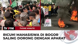 Gelar Aksi Demo, Sejumlah Mahasiswa di Bogor Malah Bentrok dengan Aparat Kepolisian | tvOne Minute