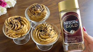 Coffee mousse dessert in 5 minutes! It's so delicious that I make it every weekend!