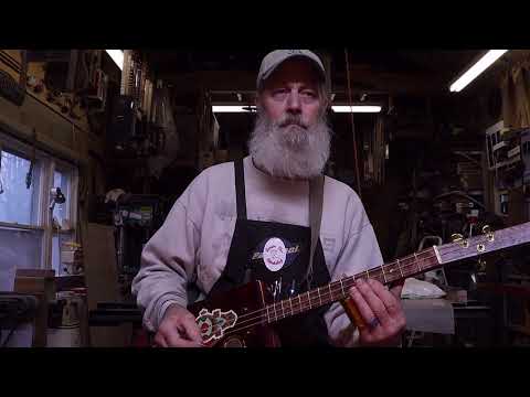 RRW2722 Ashton Symmetry Cigar Box Guitar with Gold Accents