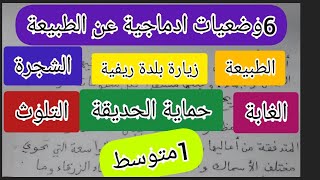 6 وضعيات ادماجية عن الطبيعة للاختبار الاخير في اللغة العربية للأولى متوسط