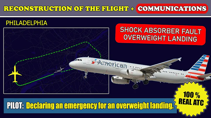 Shock absorber fault, overweight landing | American Airlines Airbus A321 | Philadelphia, ATC
