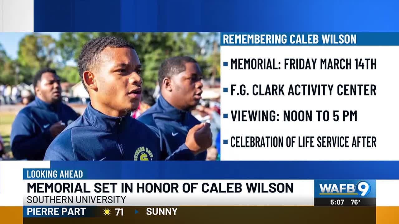 Memorial for Caleb Wilson to be held at Southern University on Friday