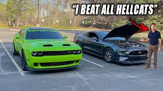 Heavily Modded Mustang Called Out My Hellcat Redeye
