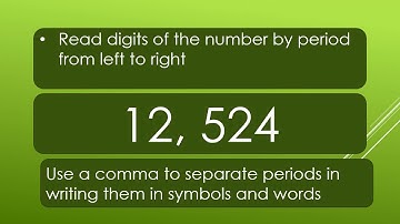 READING AND WRITING NUMBERS