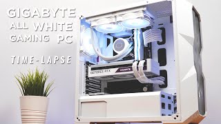 Gigabyte All WHITE Theme PC Build 2021 I Z590 Vision G I RTX 3070 Vision OC 8G I TD500  - Time Lapse