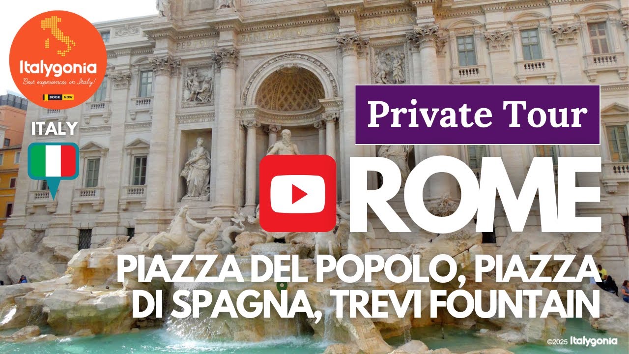 ROME private tour: piazza del Popolo, piazza di Spagna, Trevi fountain