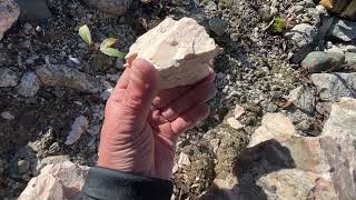 A simple feldspar pegmatite , igneous intrusive rock found in a dyke it’s packed to tightly for gems