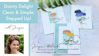Dainty Delight Clean \& Simple Cards!  Simple to Stepped Up