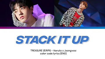STACK IT UP lyrics || cover by TREASURE Haruto x Jeongwoo || troublethetic