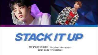 STACK IT UP lyrics || cover by TREASURE Haruto x Jeongwoo || troublethetic