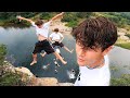 A cliff jumping party  gainer tour 2023