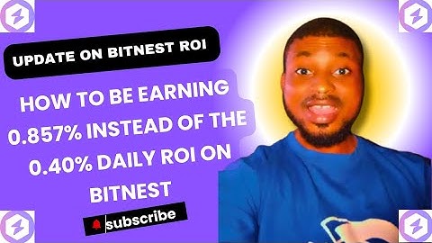 How to be earning 0.857% instead of the 0.40% daily ROI on Bitnest