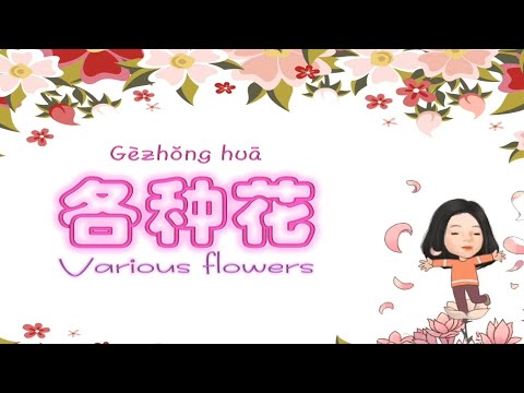 Flowers Name in Mandarin | Various flowers name in chinese | flowers vocabulary | 各种花