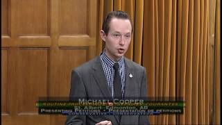 Michael Cooper Presents Petition on Religious Freedom