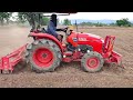 Tractor rotavator working