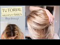 Blonden ANSATZ selber FÄRBEN & aufhellen - TUTORIAL für weichen Übergang und frische Haarfarbe ❤